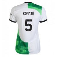 Camisa de Futebol Liverpool Ibrahima Konate #5 Equipamento Secundário Mulheres 2023-24 Manga Curta